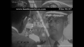 Commander of the USS Walker on confrontation in the Cold War.  Archive film 96187