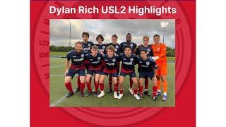 Dylan Rich 2023 USL2 LB Highlights   Virginia Beach United