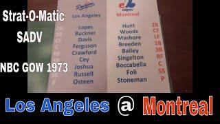 Strat-O-Matic SADV NBC GOW 1973 Los Angeles @ Montreal (Osteen vs Stoneman)