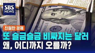 또 슬금슬금 비싸지는 달러…왜, 어디까지 오를까? / SBS / 친절한 경제