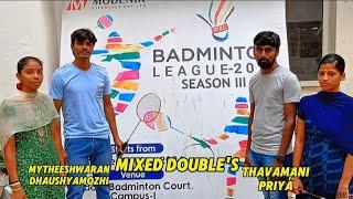 MBL | Mixed Doubles Semi-Final Qualifier match| Thavamani & Priya vs Mytheeshwaran & Dhanushyamozhi