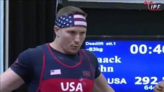 John Haack - 813kg 1st Place 83kg - IPF World Classic Powerlifting Championships 2016