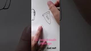 Learn How To Draw, sketch, doodle - daily doodle 60 second challenge - monstera plant