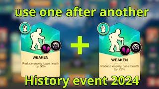 History event 2024. Combination of card use