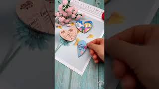 Handmade Heart Shape Diary  || Paper Craft #shorts #DIY