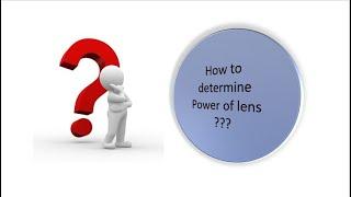 Power of lens