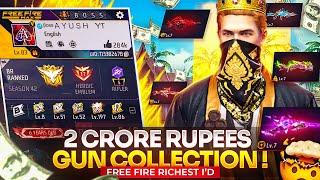 1 Crore Rupees Free Fire ID Gun Collection  Richest Free Fire ID