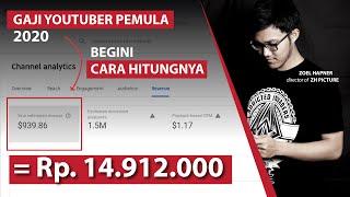 PENGHASILAN YOUTUBER PEMULA 2020, Ternyata cara menghitungnya seperti ini!