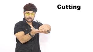 scissors holding & cutting  and degrees of hair cut   Tutorial in Hindi SAM and JAS