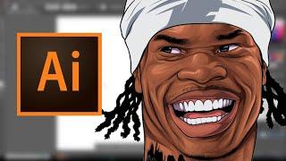 Travis Hunter Cartoon Speedart / Adobe Illustrator