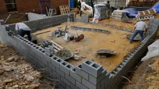 Time-lapse video of masonry work