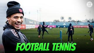 Can Sané & Olise beat Müller & Davies?  | Football tennis in FC Bayern training