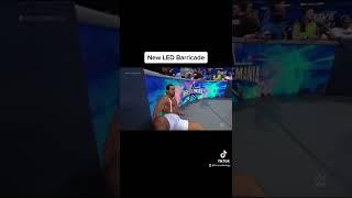 WrestleMania debuted a LED screen for the corner barricade