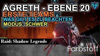 Raid: Shadow Legends - Agreth - Stage 20 Schwer - Erste Teams - Versuch SpeedClear