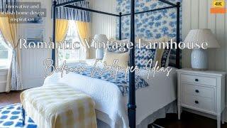 Romantic Vintage Farmhouse Bedroom Wallpaper Ideas | Cozy & Elegant Decor Inspiration