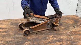 Amazing Restoration Skills For Hydraulic Floor Jacks // Restoration Hydraulic Jack Lifting Car Rusty