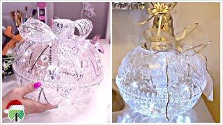 $2.50 DOLLAR TREE DIY GIANT GLAM LIGHTED CHRISTMAS ORNAMENTS