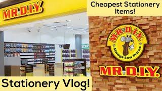 My First Stationery Vlog!  Mr Diy Stationery Store Tour ️