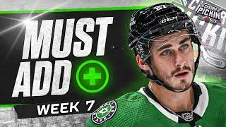 Must Add Players + Streamers | Week 7 | Fantasy Hockey 2024