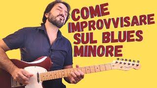 how to improvise on minor blues - 5 examples of phrasing with fender telecaster american standard