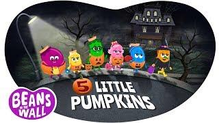 5 Little Pumpkins  | Kids Songs | Beans in the Wall