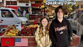 American Kids Street Shopping in Morocco 