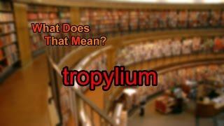 What does tropylium mean?