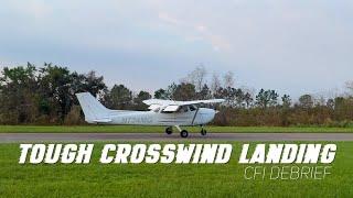 CFI Debriefs Tough Crosswind Landing