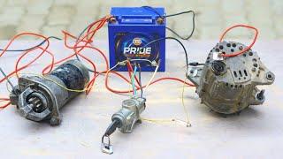 Starter Motor + Alternator + Car Ignition Switch Wiring in 1 Video | Starter And Alternator Wiring