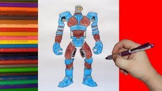 How to draw robot Aquabot, Real Steel, Как нарисовать робота Аквабот, Живая Сталь