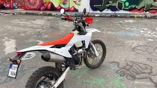 The '24 EXC-F 450 with HGS exhaust and open airbox cover.