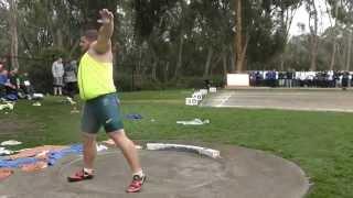 Joe Kovacs 22.06m Winning Throw (second angle) Triton Invitational 2015