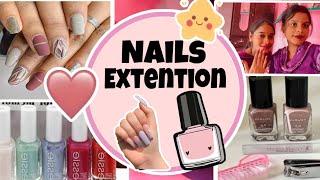 Nails extension vlog by Navu️|| nail tips / all colours / new designs || check full vlog 