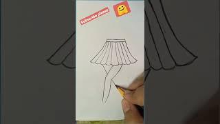 beautiful skirt #short #watsappstatus #trending || Tabbu pencil art