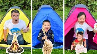 Little Police Officers Color Tent Camping Rescue | Pretend Play Stories by Papa Joel’s English