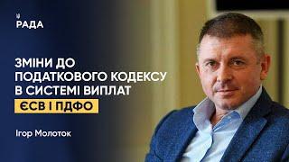 Ігор Молоток про зміни до податкового Кодексу в системі виплат ЄСВ і ПДФО