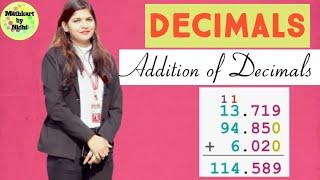 Addition of Decimals || Mathematics for Grade- 5th, 6th