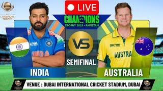  IND vs AUS LIVE | Champions Trophy 2025 Semi-Final  | India vs Australia | Live Score & Commentary