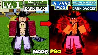 Beating Blox Fruits as Mihawk! Lvl 0 to Max Lvl Full Human v4 Awakening Noob to Pro in Blox Fruits!