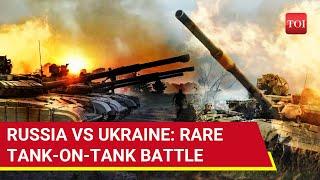 Putin's War Machines Decimate Ukraine's Armour | Drone Captures Dramatic Russian Tank Battle