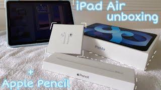 iPad Air 4 + Apple Pencil + accessories unboxing