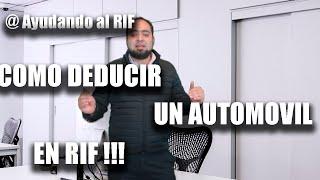 DEDUCCION DE AUTOMOVIL EN RIF SOLO CON @AYUNDADOALRIF