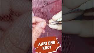 Perfect Aari End Knot Trick! | Easy & Secure Finish  #AariEmbroidery #embroidery  #aaribeginners