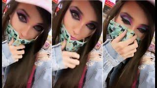 Eugenia Cooney's Corona Mask Slipping Off While Shoe Shopping | Instagram May 18, 2021