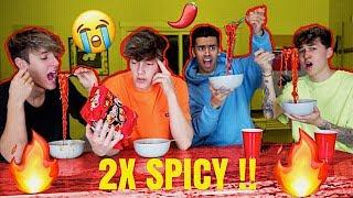 EXTREME SPICY NOODLE CHALLENGE Ft. Bryce Hall, Tayler Holder & AlwaysLitDev