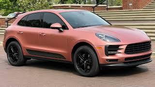 Satin Rose Gold Car Wrap Porsche Macan