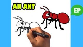 How to Draw an Ant - Easy Pictures to Draw