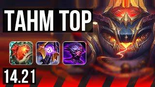 TAHM KENCH vs GANGPLANK (TOP) | 8 solo kills, Dominating, 39k DMG | EUNE Master | 14.21