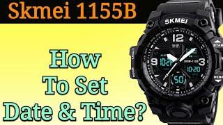 Skmei 1155 Analog - Digital Watch Time, Date & Day Setting | How To Set Skmei 1155B