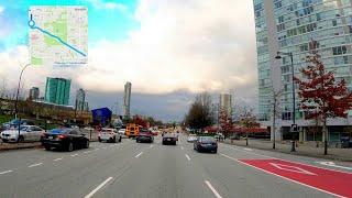 Driving in Surrey BC Canada City Centre 2022